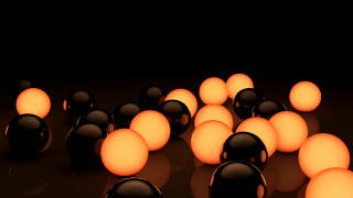 Black orange balls raytraced photorealism - ball free wallpaper