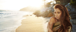 Beach woman ocean sunrise portrait - a beach next free wallpaper for desktop