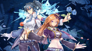 Anime characters blue background broken 3 - mosaic free wallpaper for desktop