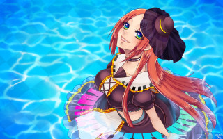 Woman long hair pool dress - a pool of water free wallpaper