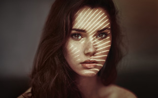 Sun pattern woman anka zhuravleva - realistic shaded perfect face free wallpaper