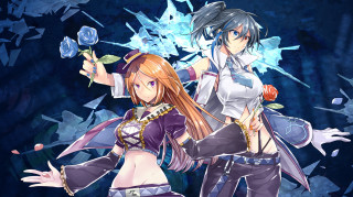 Anime characters blue background broken - mosaic free wallpaper for desktop