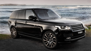 Black range rover ocean beach - luxury free wallpaper
