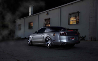 Silver mustang night smoke building - andrew law free wallpaper for desktop
