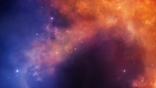 Colorful space stars clouds blue - blue center free wallpaper