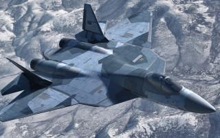 Fighterjet mountainrange landinggear pilot photorealism - over a mountain range in the sky free wallpaper