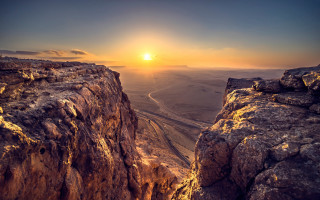 Sunset canyon mountain road braacha - bracha l. ettinger free wallpaper