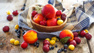 Vanitas fruit basket berries flowers - a bowl of fruit free wallpaper