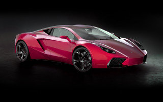 Red sports car dark room 39 - a black floor free wallpaper for desktop