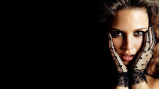 Woman hands face black background - a black background free wallpaper for desktop