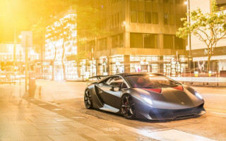 Car street building man sunset - a tall building free wallpaper