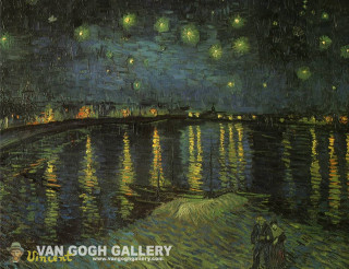 Night scene bridge lights sky - impressionist painting free wallpaper