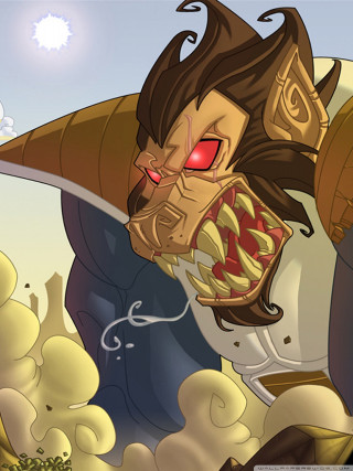 Cartoon character sword demon face 2 - a sword and a demon face free wallpaper