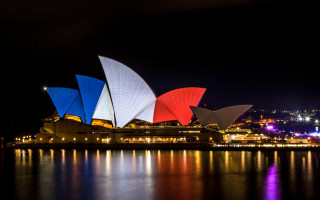 Large boat sails city night - stunning free wallpaper