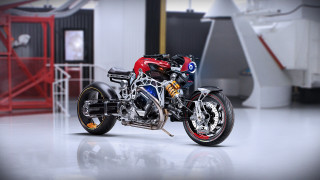 Red black motorcycle garage boleslaw - a garage next free wallpaper for desktop