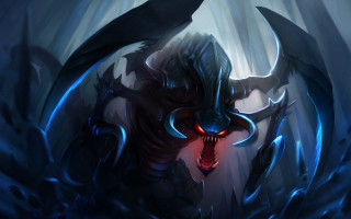 Demonic demon red eyes horns - a demonic demon free wallpaper