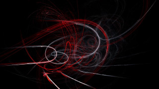 Red white swirl black background - abstract brush stroke free wallpaper for desktop