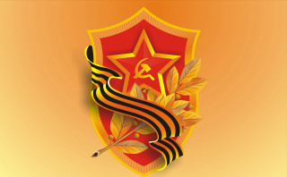 Red yellow shield star hammer - shield free wallpaper for desktop