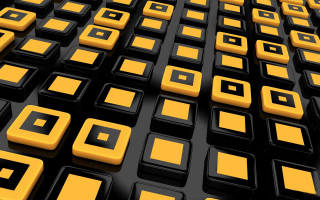 Black yellow squares abstract ambient - square free wallpaper