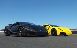 Racecars yellow black white sky - free cars wallpaper