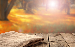 Cloth wooden table autumn sunset - dorothy coke free wallpaper