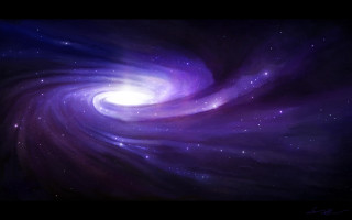 Space galaxy stars aurora moon - swirl free wallpaper