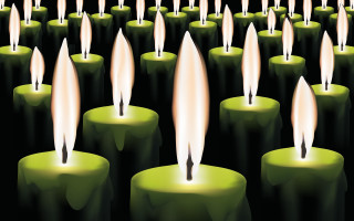 Candles green white symbolism digital - a group of candles free wallpaper