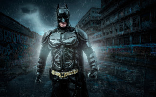 Batman rainy cityscape night cyberpunk - batman free wallpaper