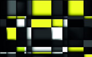 Black yellow checkered argyle cubist - square free wallpaper for desktop