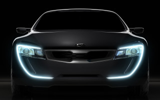 Car bright headlight dark background - the dark background free wallpaper