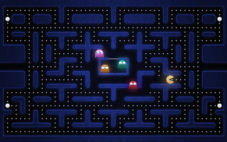 Pacman game moon screen pacman - the screen free wallpaper
