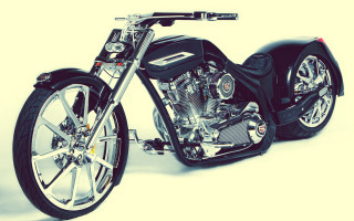 Black motorcycle chrome wheels white 2 - a black motorcycle free wallpaper for desktop
