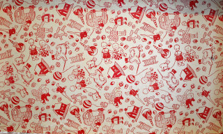 Red white wall decor background - print free wallpaper