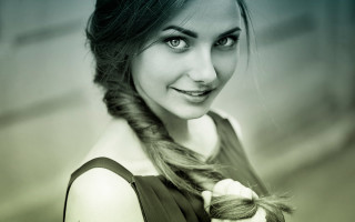 Woman braid smiling portrait elina - a braid free wallpaper