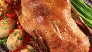 Plate meat vegetables fork food - meat and vegetables free wallpaper