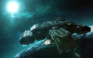 Space station earth bright sun - a space station in the middle of the earth free wallpaper