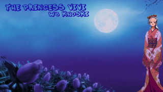 Woman red dress fullmoon flowers - a full moon free wallpaper