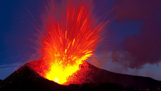 Volcano fire explosions fireworks night - a volcano free wallpaper