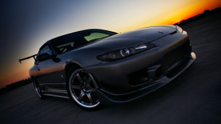 Car sunset road matte 3d - a car free wallpaper