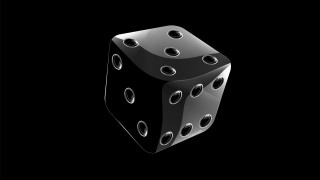 Black white dice holes raytraced - cinema 4 d free wallpaper
