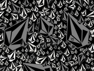 Diamonds black white background gray - android jones free wallpaper