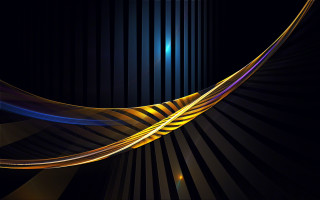 Black gold abstract curved stripe - an abstract sculpture free wallpaper for desktop