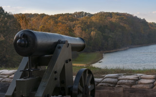 Cannon stonewall lake trees sunset - near free wallpaper for desktop
