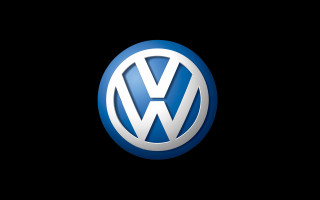 Blue white volkswagen logo digital - letterism free wallpaper