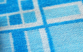 Blue white fabric square pattern - de stijl free wallpaper