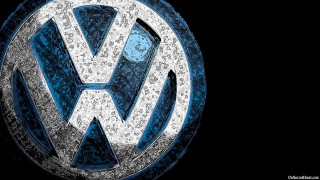 Blue white volkswagen logo black 2 - circle free wallpaper for desktop