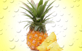 Pineapple sliced yellow waterdrops pattern - a pineapple free wallpaper