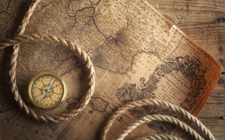 Compass rope map wooden table - pathfinder free wallpaper