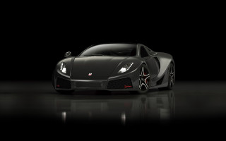 Black sports car reflection dark - a black sports car free wallpaper for desktop