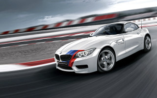 White bmw sports car track - a track free wallpaper